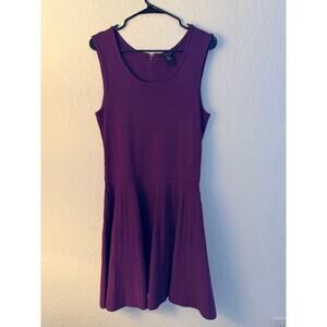 Pink Tartan Plum Pleated Mini Dress Size M